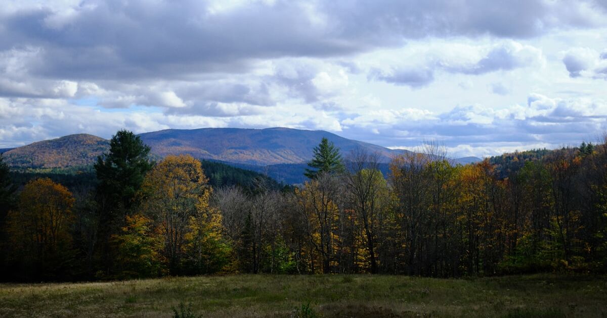 Vermont hillside in fall foliage